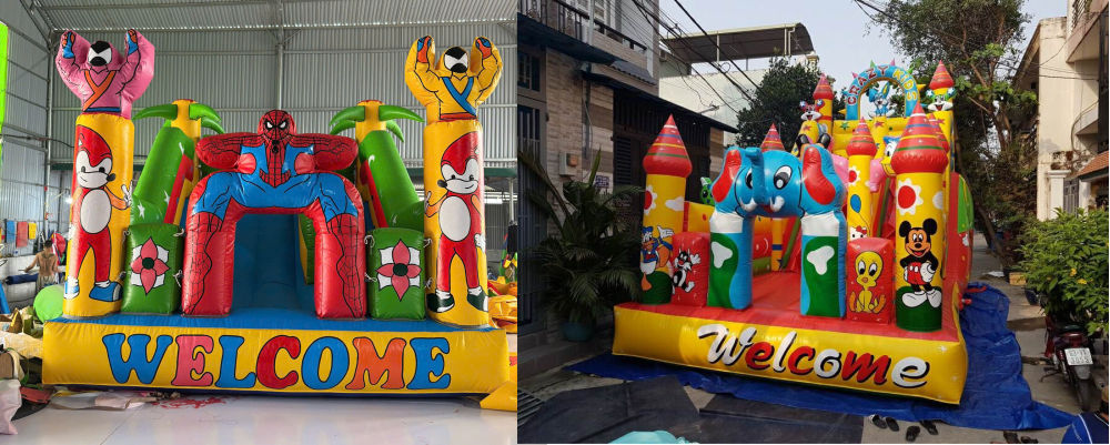 Thuê nhà hơi nhà phao gía tốt nhất thị trường tại Minh Hi Party