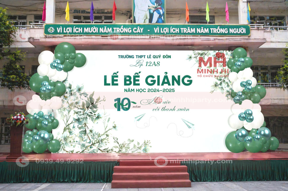 Trang trí lễ bế giảng năm học kết hợp màn hình led