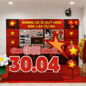 Thiết kế booth checkin 30/4