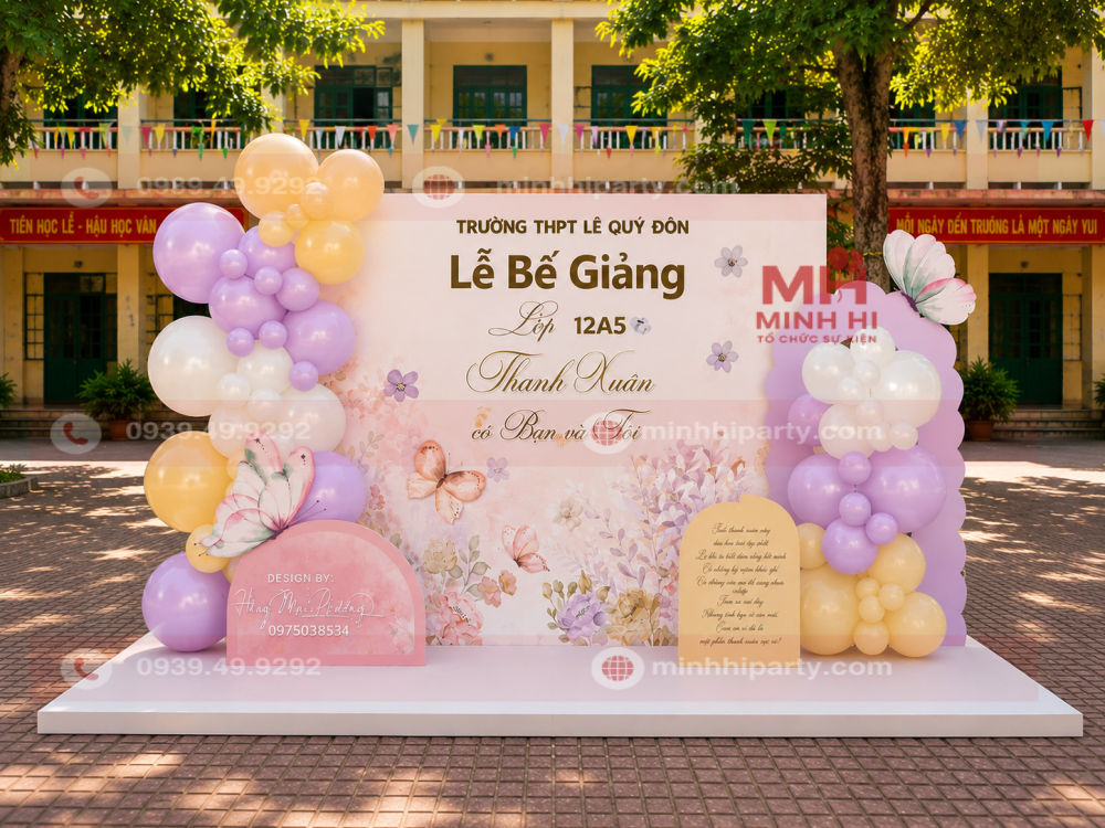 Trang trí lễ bế giảng năm học cho trường THPT
