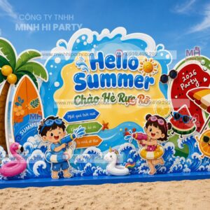Backdrop Hello Summer Dành Cho Family Day Doanh Nghiệp