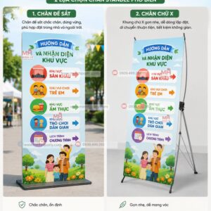 Standee hướng dẫn chủ đề ngày hội gia đình
