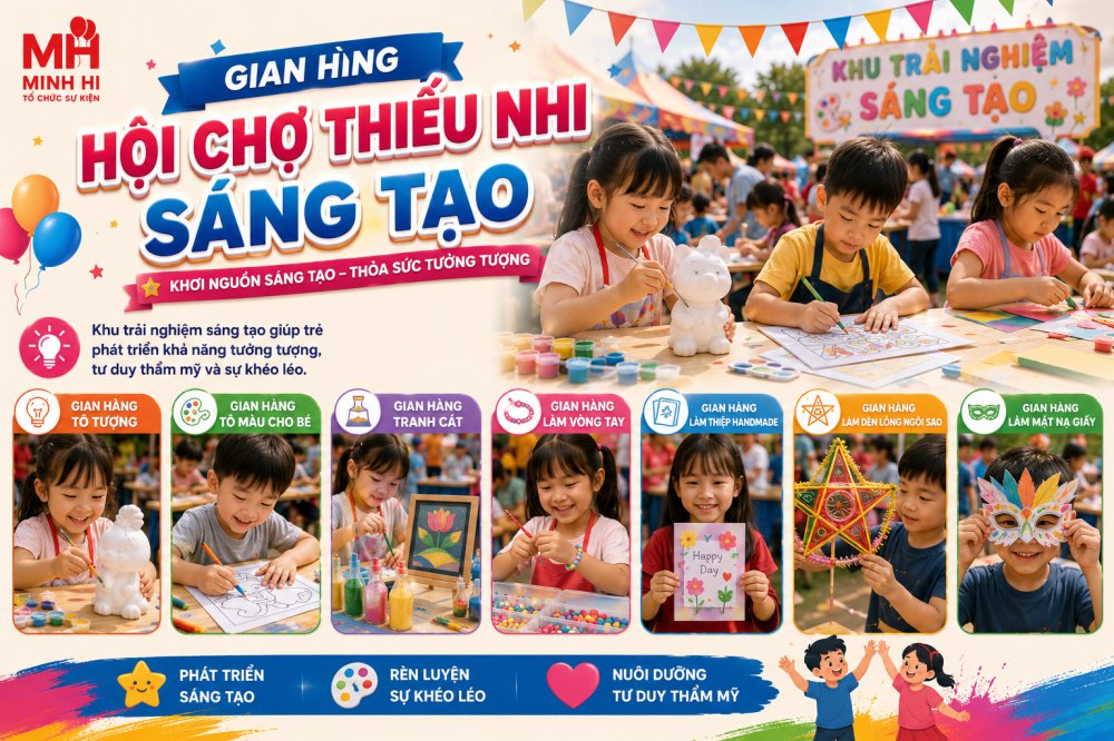 To chuc gian hang thieu nhi su kien Family Day Tổ chức gian hàng trò chơi sự kiện thiếu nhi