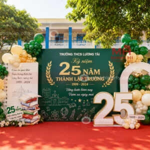 decor ki niem ngay thanh lap truong 25 3D nghe thuat Decor kỉ niệm ngày thành lập trường với thiết kế 3D nghệ thuật
