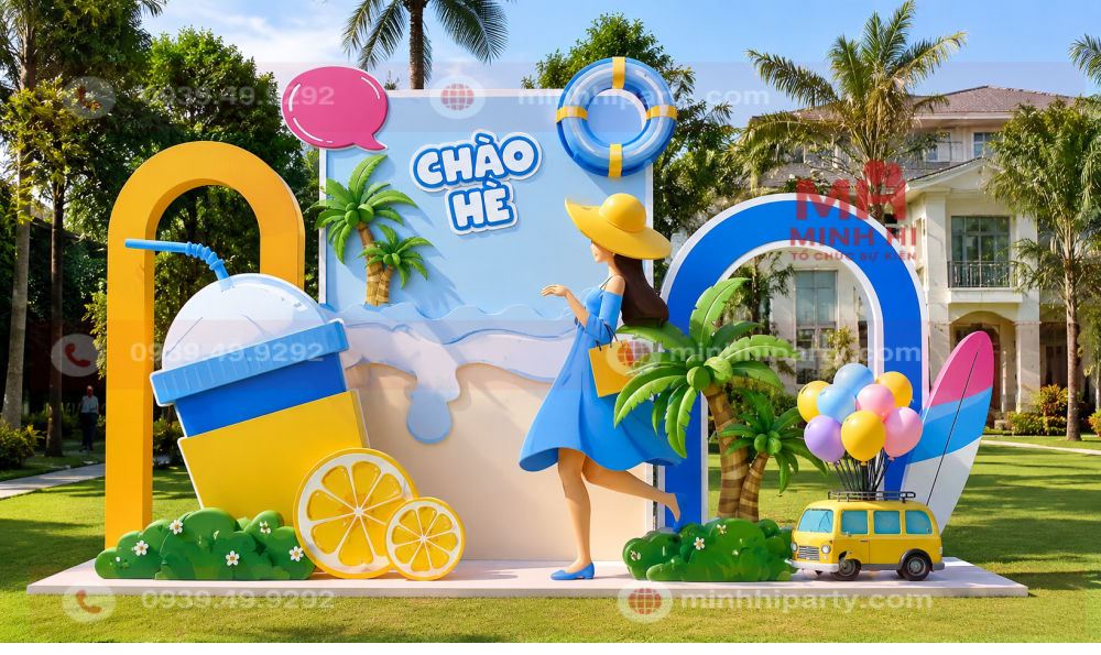 Màu sắc đặc trưng cho mùa hè cho không gian sống động