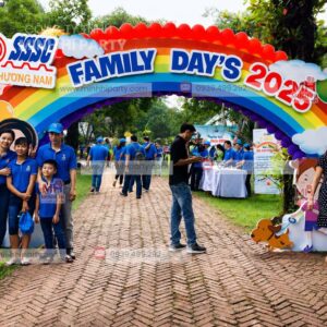 Mẫu cổng chào trang trí familyday 2025