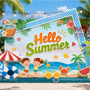 thiet ke backdrop mua he voi chu de tropical Thiết kế trang trí backdrop mùa hè với chủ đề Tropical
