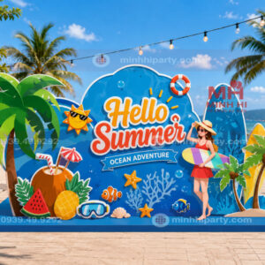 Thiết kế background mùa hè chủ đề Ocean Adventure