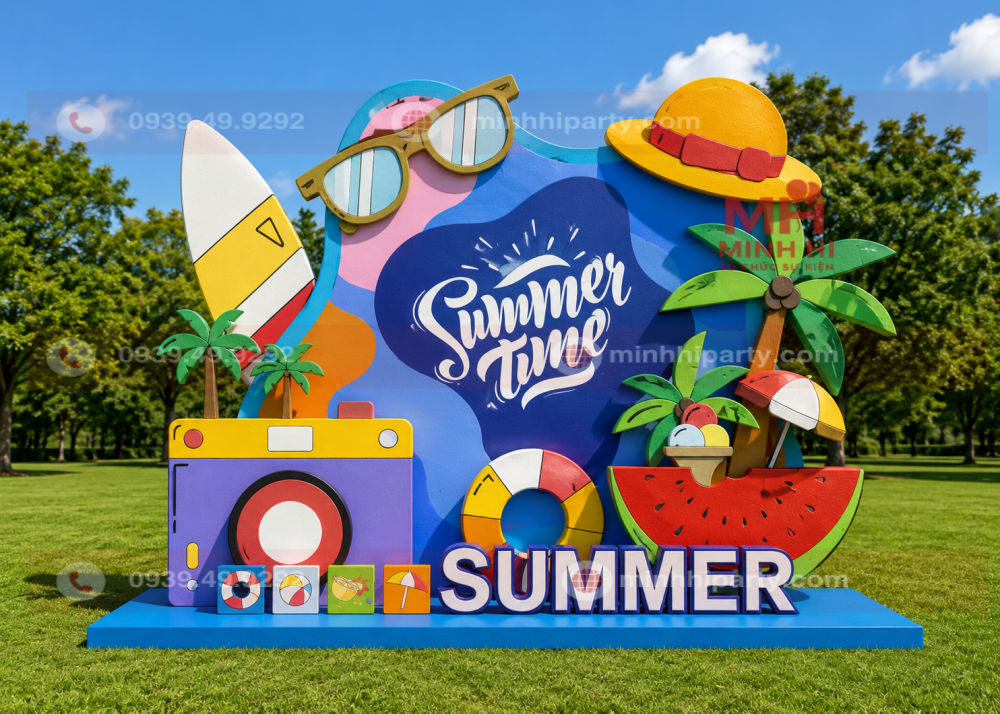 Trang trí mùa hè với các phụ kiện nhiều màu sắc được ưa chuộng trong trang trí Hello Summer