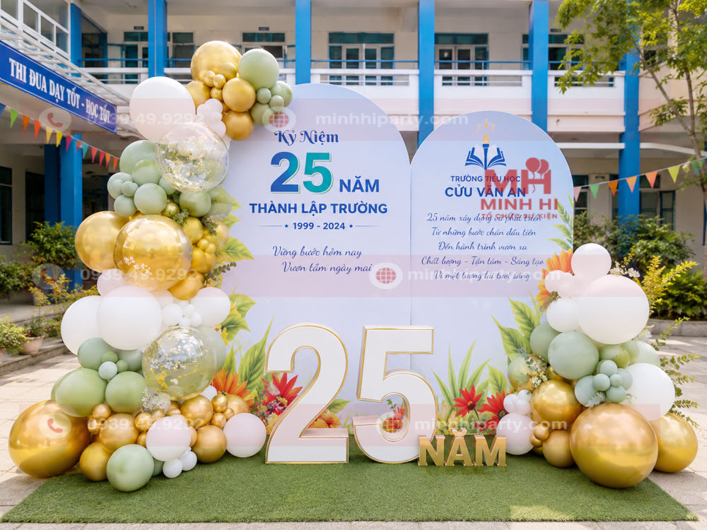 trang tri khu vuc checkin cho ki niem 25 nam ngay thanh lap truong Trang trí khu vực checkin cho kỉ niệm 25 năm ngày thành lập trường