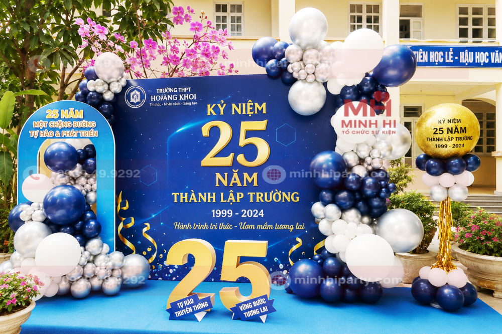 trang tri ki niem 25 nam thanh lap truong hoc Trang trí kỷ niệm 25 năm thành lập trường