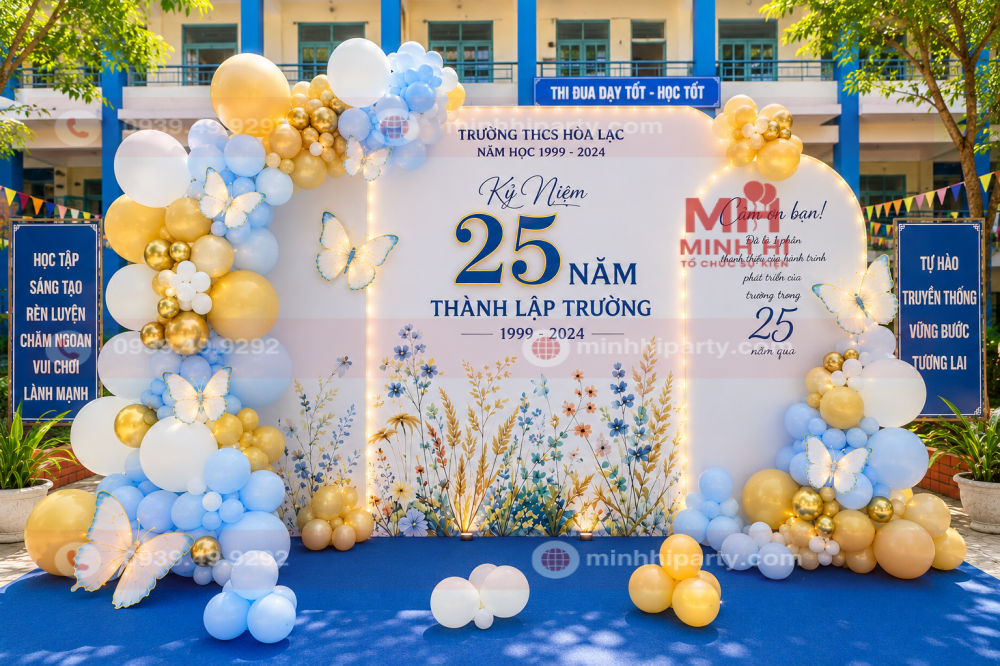 trang tri ki niem ngay thanh lap 25 nam ki niem ngay thanh lap truong led hien dai Trang trí kỉ niệm ngày thành lập 25 năm với thiết kế LED hiện đại
