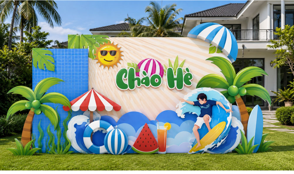 Trang trí mùa hè theo thiết kế khám phá năng động