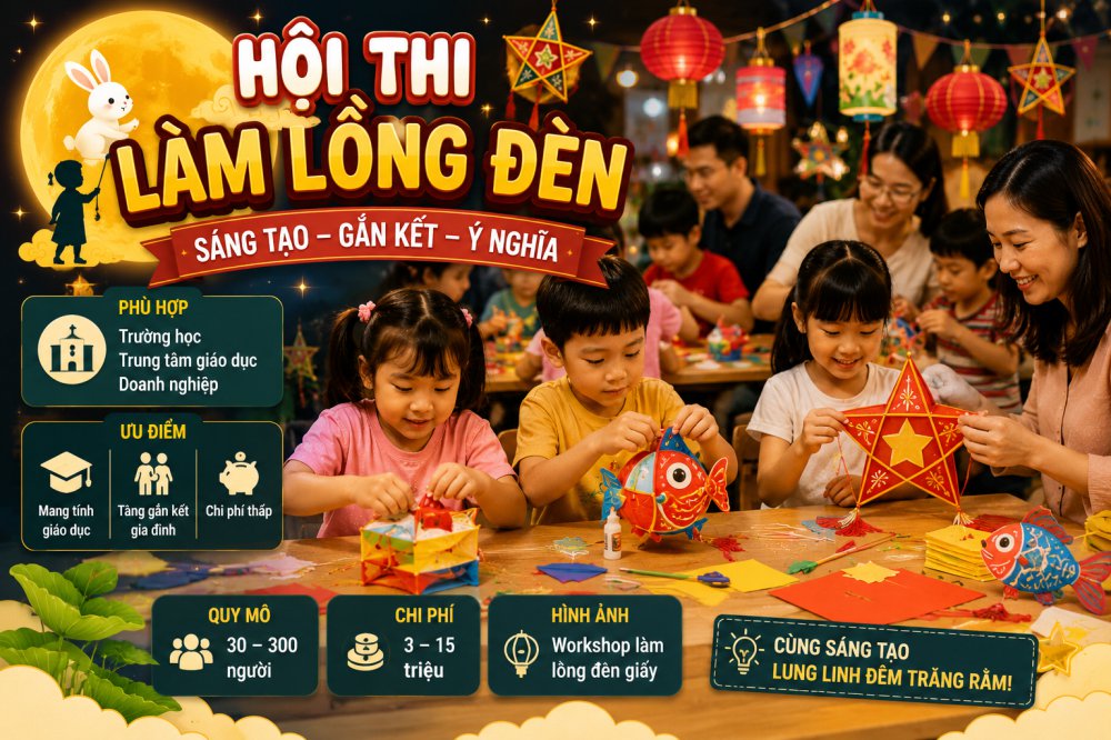 To chuc hoi thi lam long den Tổ chức hội thi làm lồng đèn