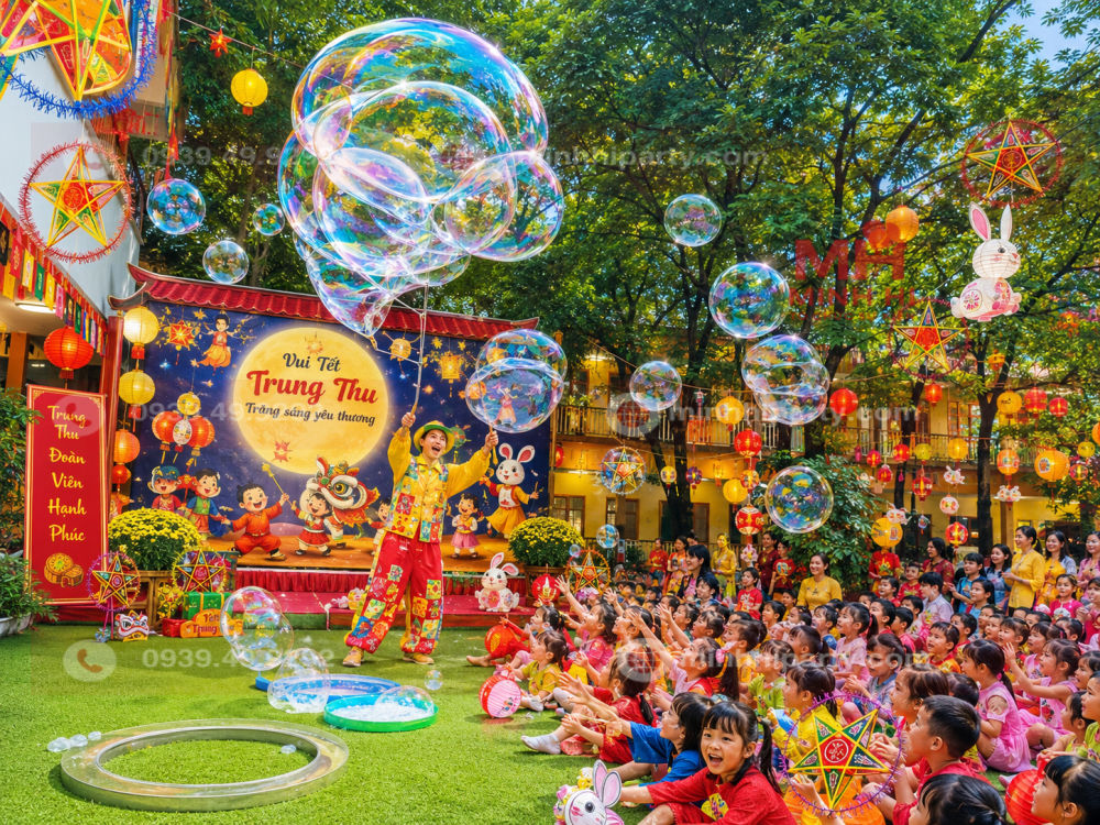 bieu dien trung bubble cho su kien trung thu chu de vui tet trung thu Biễu diễn Bubble cho sự kiện trung thu chủ đề vui tết trung thu