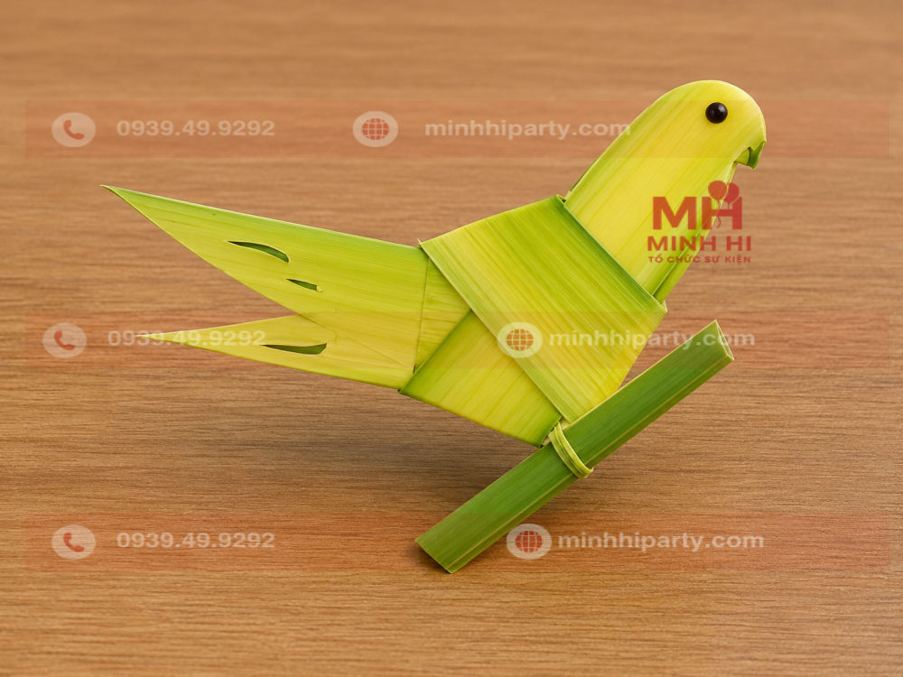 con chim la dua cho su kien trung thu Mẫu con chim xếp bằng lá dừa cho sự kiện trung thu