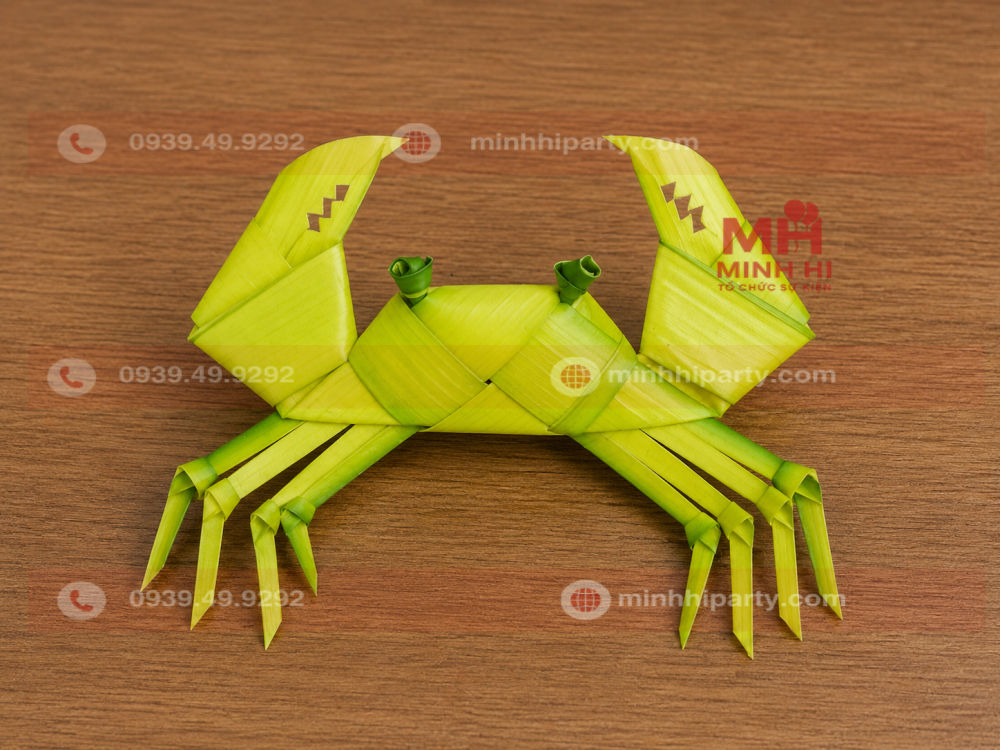 con cua bang la dua cho su kien trung thu Con cua xếp bằng lá dừa cho sự kiện trung thu