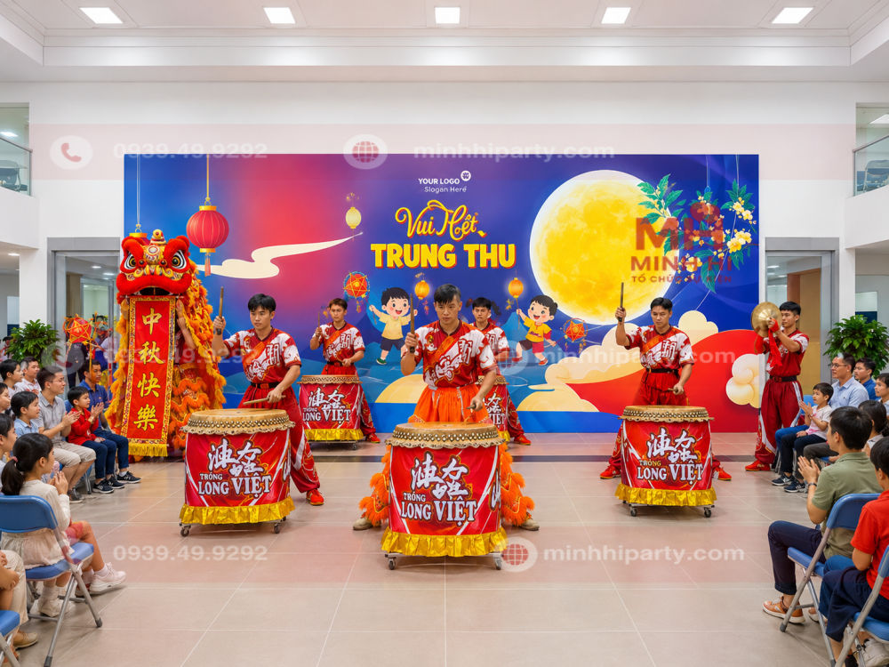 Múa lân trống hội trung thu chuyên nghiệp