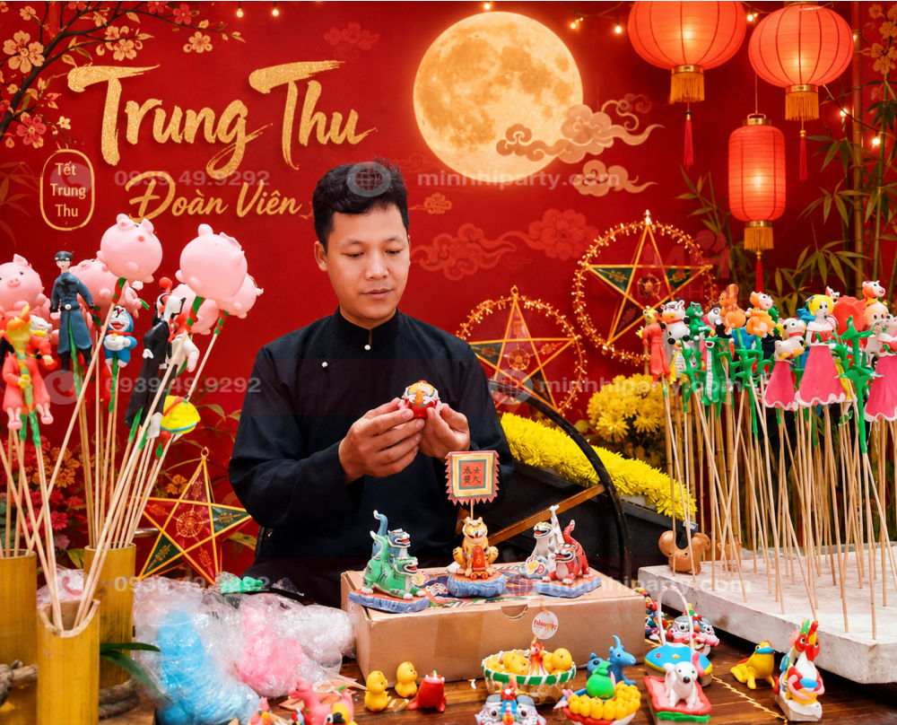 nghe nhan nan to he cho trung thu doan vien Nghệ nhân nặn Tò He cho sự kiện trung thu ''Trung Thu Đoàn Viên'