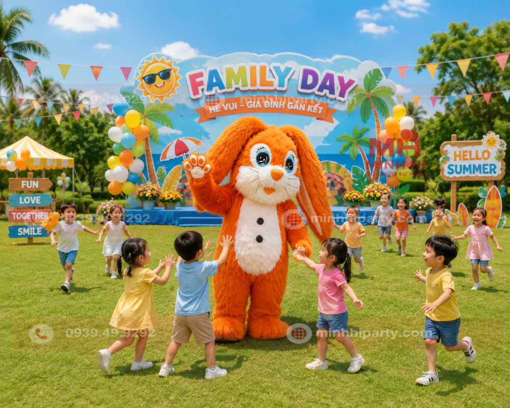 thue mascot tho cam cho su kien family day Mẫu mascot thỏ cam cho sự kiện thiếu nhi