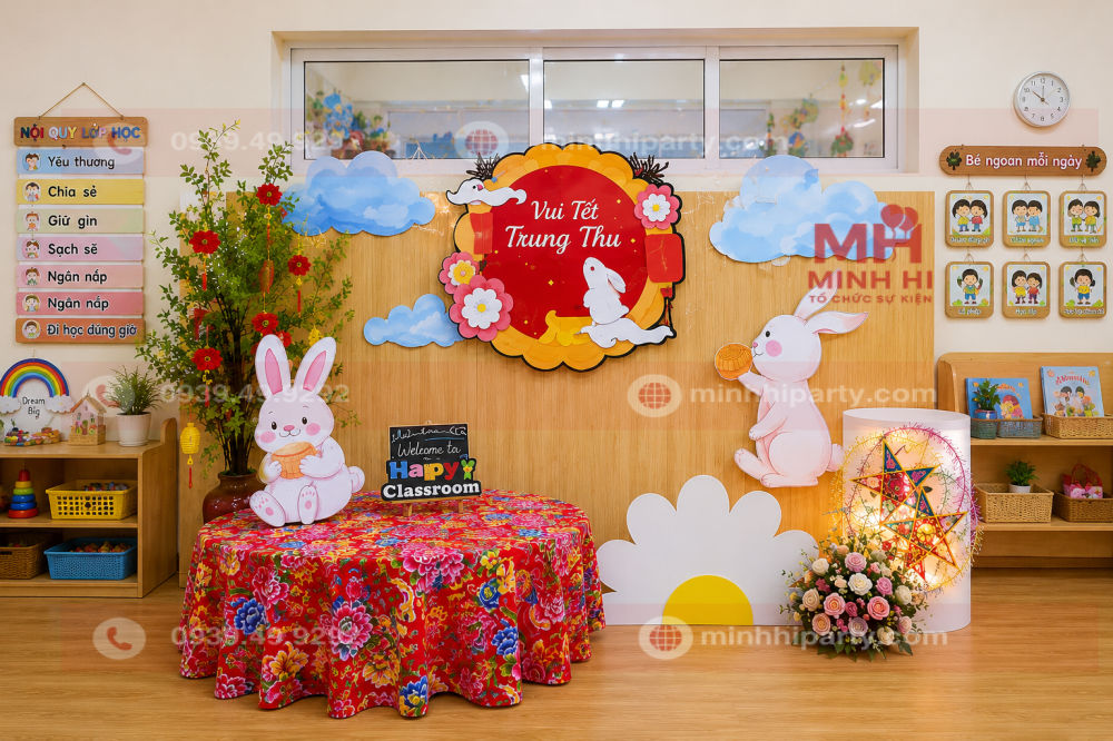 trang tri tieu canh cho lop hoc don gian trang trí tiểu cảnh trung thu cho lớp học đơn giản với thỏ ngọc