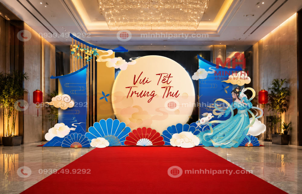 Trang trí trung thu cho khu vực check in vui tết trung thu
