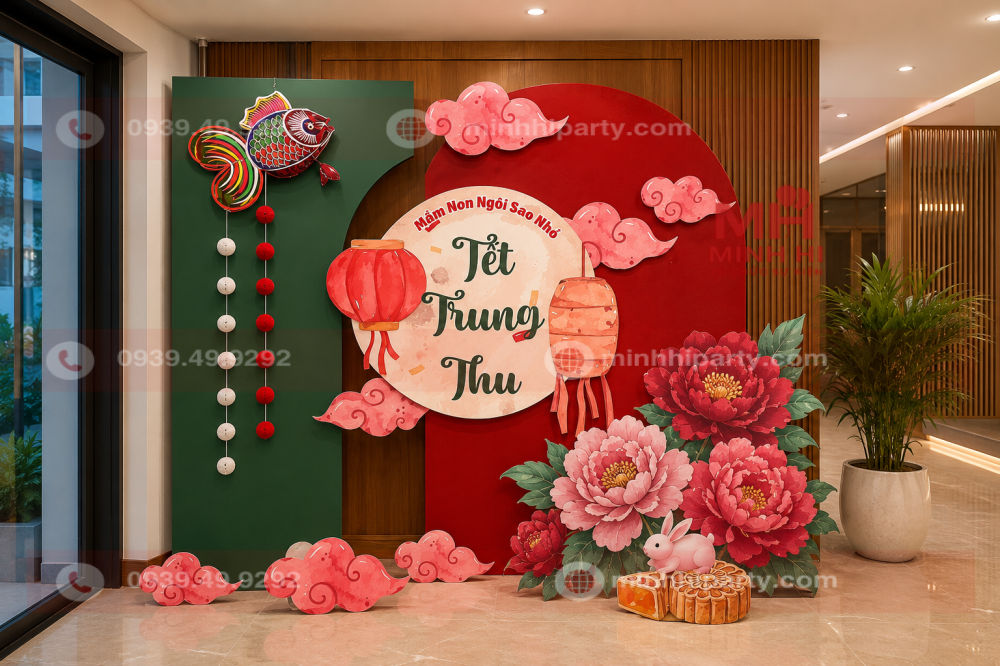 trang tri trung thu voi goc checkin bo tri dep Trang trí trung thu với góc checkin bố trí đẹp