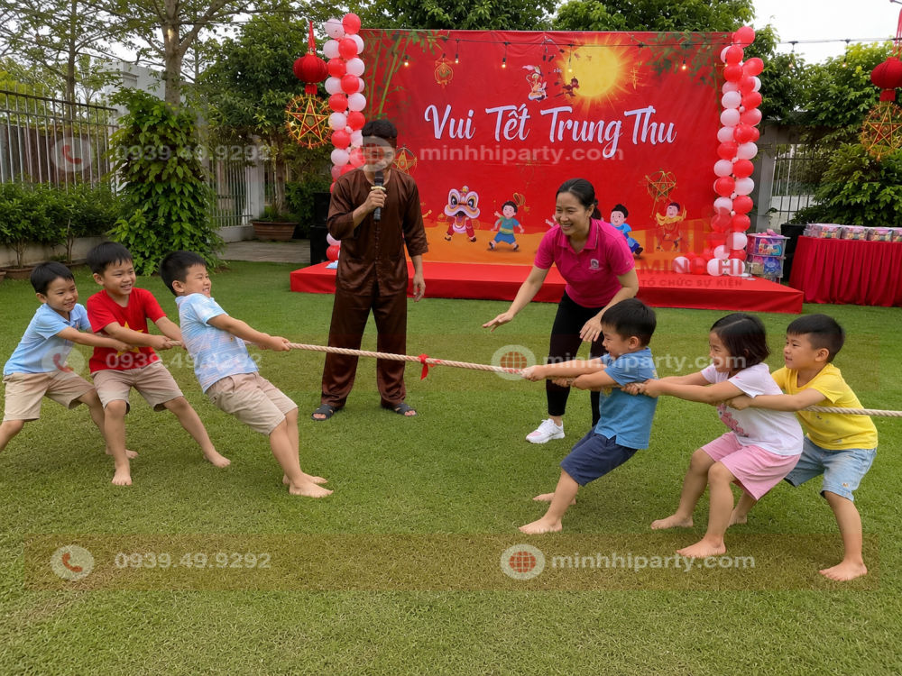 Trò chơi nhân gian kéo co cho chương trình trung thu