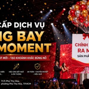 Hình ảnh dịch vụ bóng bay keymoment tại sự kiện do VUA PARTY cung cấp