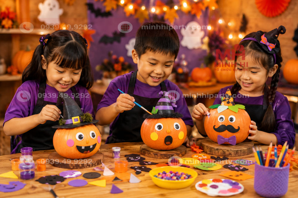 Khắc và trang trí bí ngô sự kiện Halloween
