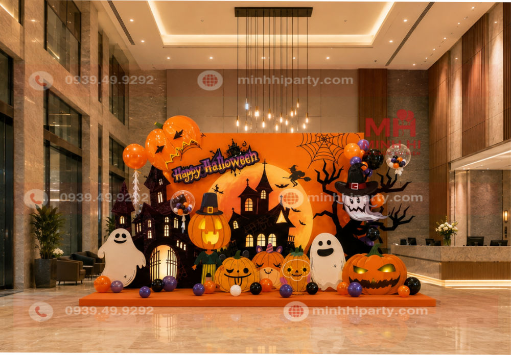 Trang trí Halloween 2026 trọn gói tiểu cảnh hiện đại