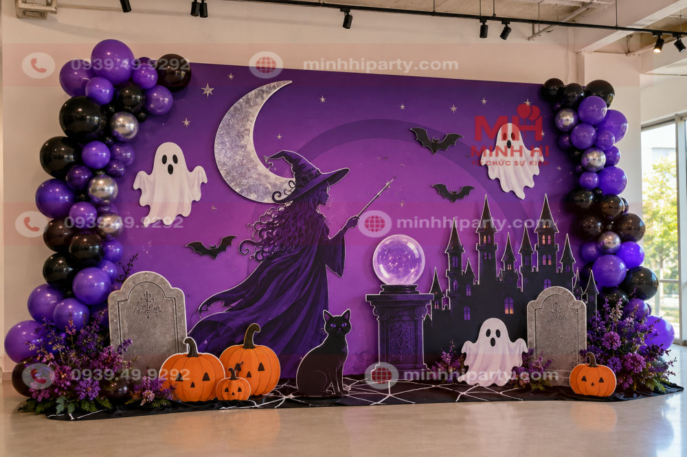 Trang trí Haloween với tone tím huyền bí