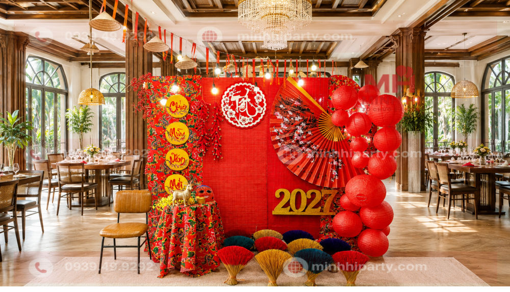 trang tri tet 2027 cho nha hang khach san phong cach truyen thong Trang trí tết 2027 cho nhà hàng với phong cách truyền thống xưa
