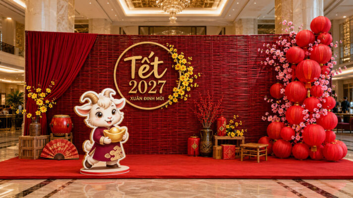 Trang trí tết 2027 chủ đề đồng quê