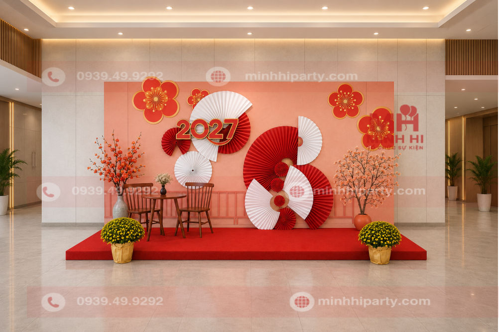 trang tri tet 2027 uy tinh voi tieu canh hien dai Trang trí tết 2027 uy tính với tiểu cảnh hiện đạo