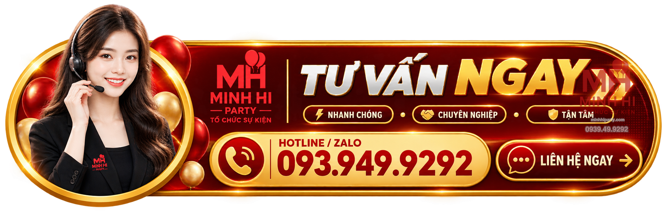 Minh Hi Party - Tư vấn tổ chức sự kiện - Hotline 0939.499.292