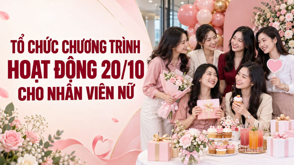 Tổ chức chương trình hoạt động 20/10 cho nhân viên