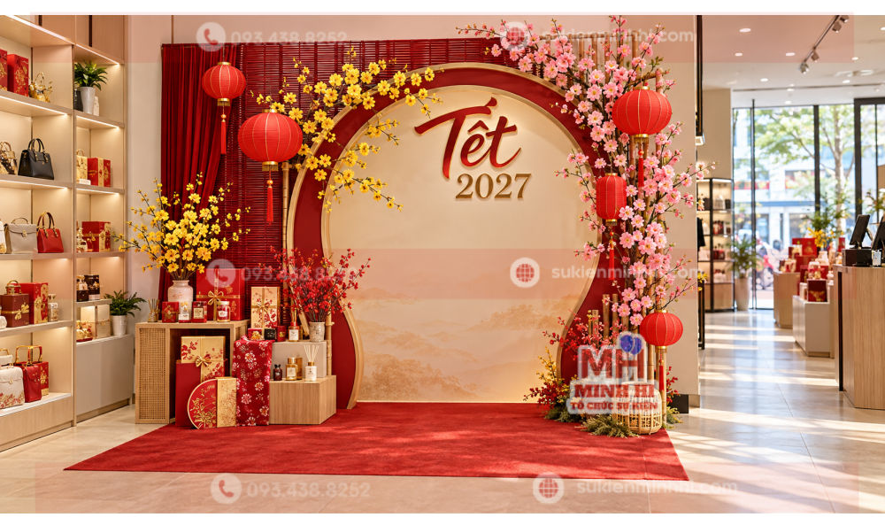 trang tri goc check in tet 2027 cho khung cua Trang trí góc check in tết 2027 cho khung cửa