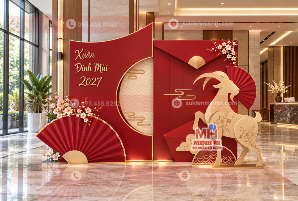 trang tri goc check in tet phong cach hien dai Trang trí góc check in tết phong cách hiện đại