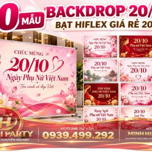 40 mẫu backdrop 20/10 bạt hiflex giá rẻ 2026