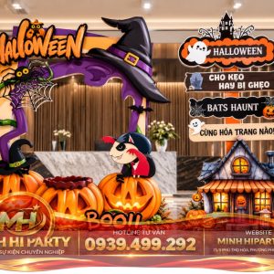Khung check in chu de Halloween Mẫu Trang Trí Halloween 2026 tại Văn Phòng Công Ty