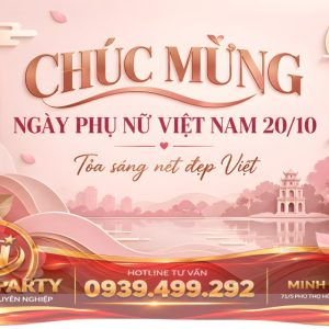 Backdrop 20/10 Sang Trọng