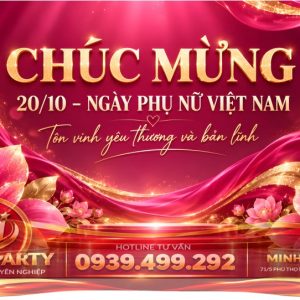 Backdrop 20/10 Theo Màu Thương Hiệu