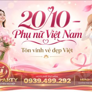 Backdrop 20/10 Trẻ Trung