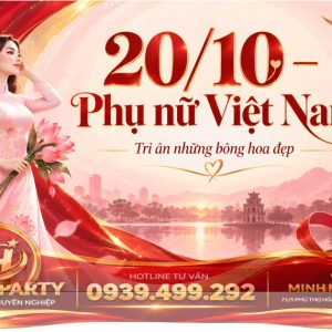 Backdrop 20/10 Tối Giản