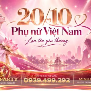 Backdrop 20/10 Nữ Tính