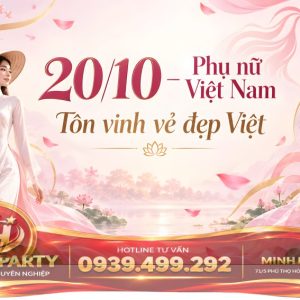 Backdrop 20/10 “Tôn Vinh Vẻ Đẹp Việt”