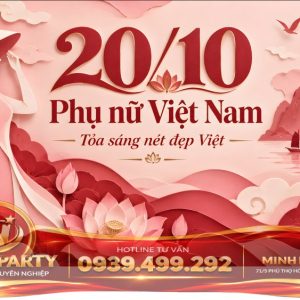 Backdrop 20/10 Tại Sảnh Công Ty