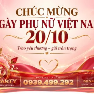 Backdrop 20/10 Cho Tiệc Nội Bộ