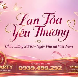 Backdrop 20/10 “Lan Tỏa Yêu Thương”
